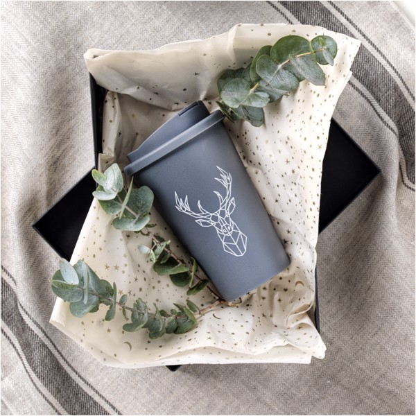 Americano® 350 ml tumbler with spill-proof lid - Branco / Cinzento