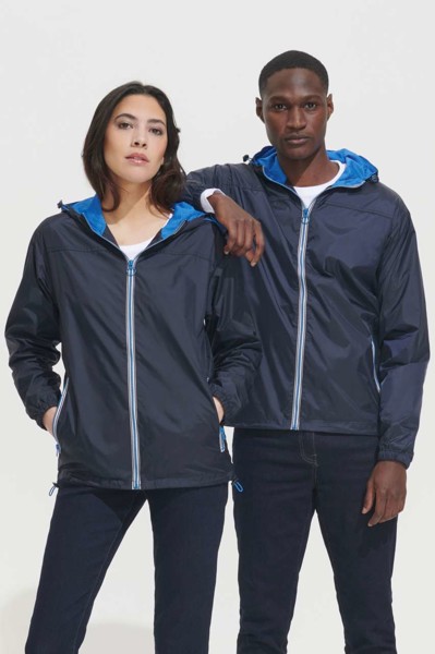 Sol's Skate - Unisex Lined Windbreaker - Black / Dark Grey / M