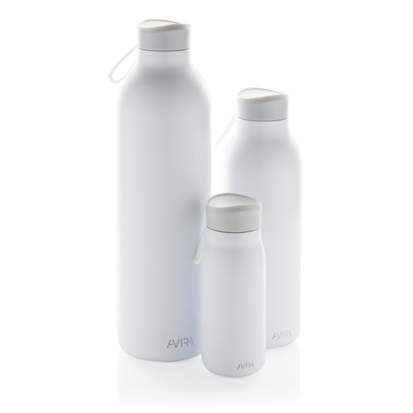 Mini bouteille de voyage 150ml en acier RCS Avira Ain - Blanc