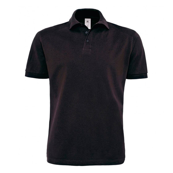 Polo B&C Heavymill 230G - 100% Algodão (Investindo Em Better Cotton) - Preto / S