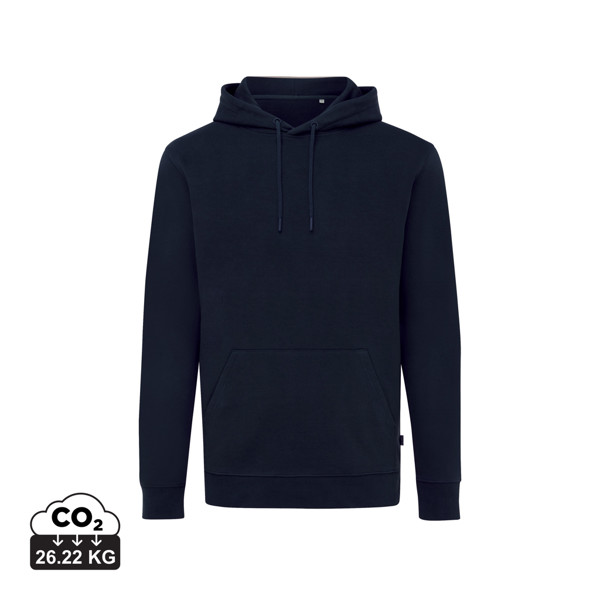 Sweat à capuche en coton recyclé Iqoniq Jasper - Bleu Marine / M