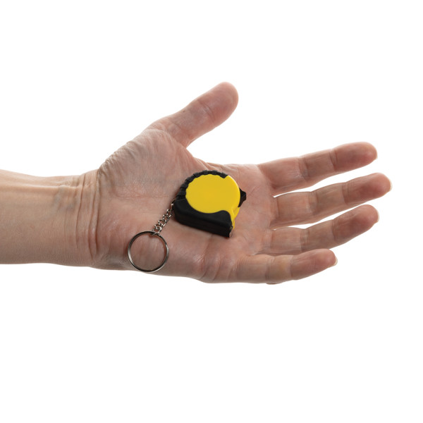 Porte-clés avec ruban de 1M en ABS RCS MeasureMate - Jaune