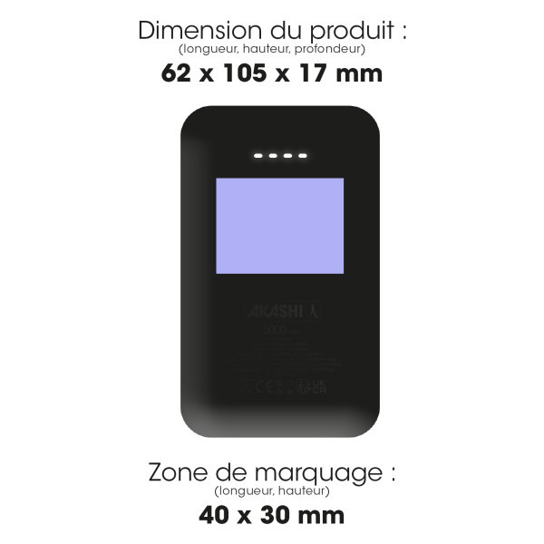 MANTI - BATTERIE DE SECOURS MAGSAFE CHARGEMENT SANS FIL 5000 MAH