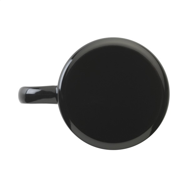 Retro Mug Émail 350 ml - Blanc / Noir