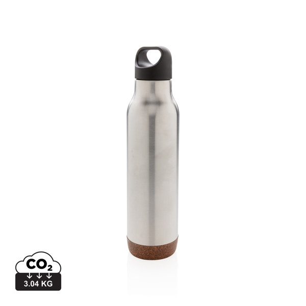 Cork leakproof vacuum flask - Silver