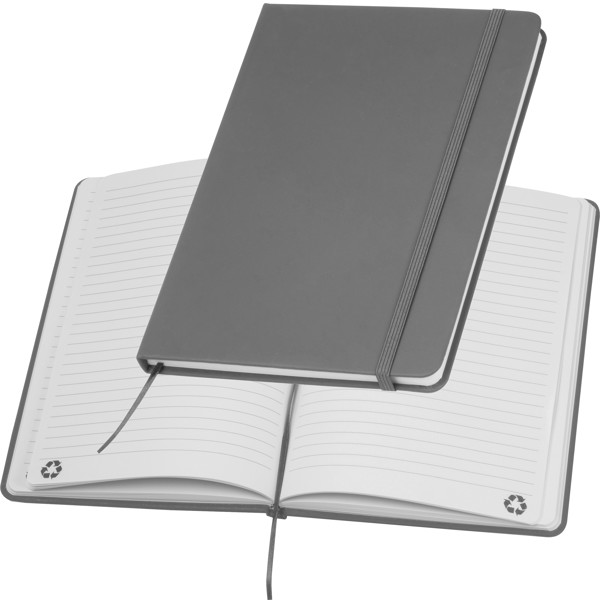A5 recycled notebook DOMINIK - Silvergrey