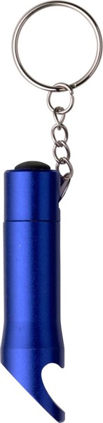 Porte-clés avec décapsuleur Carla - bleu cobalt