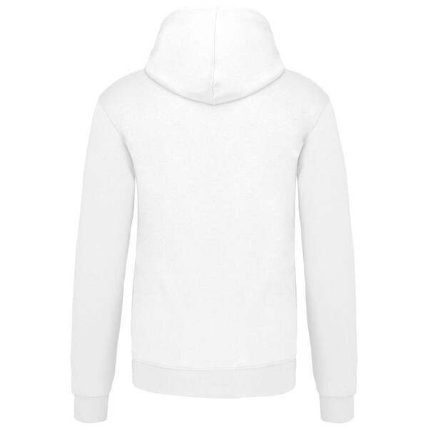Men's Contrast Hooded Sweatshirt - White / Fine Grey / L
