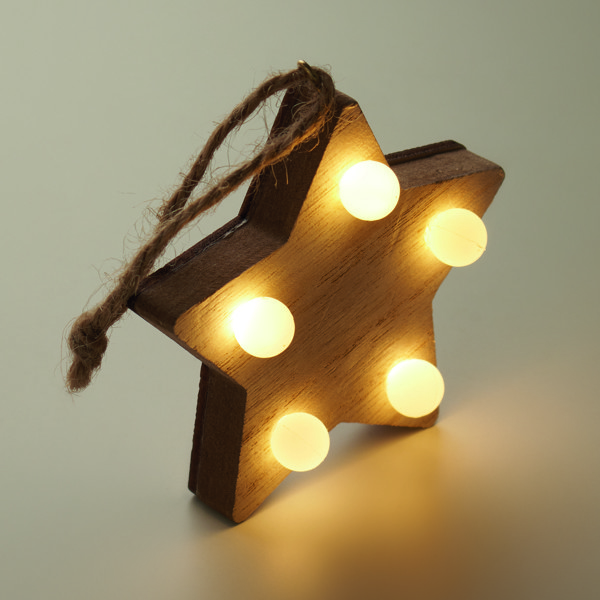 Wooden weed star with lights Lalie