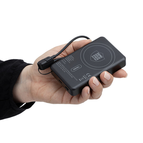Powerbank sans fil magnétique 15W WATTRON PRO X ALU - noir / 10000 mAh