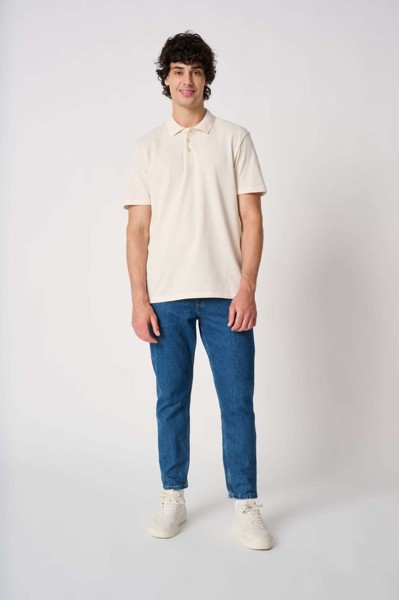 Men's Pique Polo Shirt - Ideal White / S