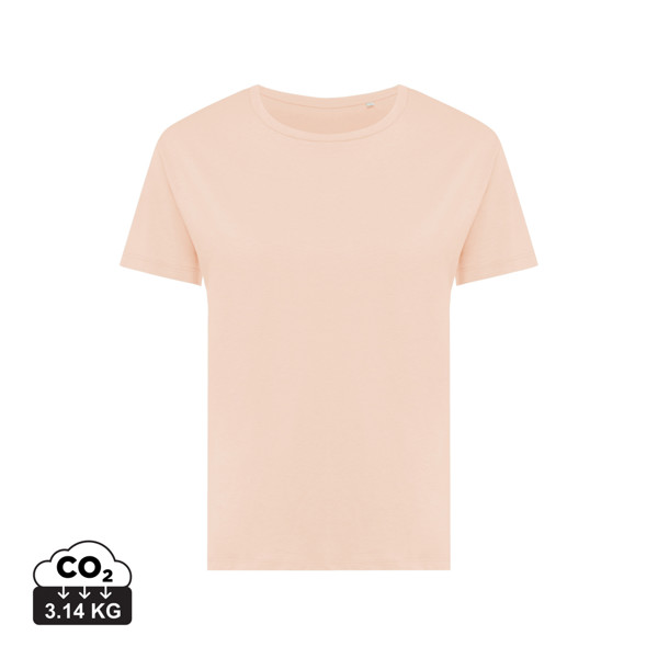 Iqoniq Yala women lightweight recycled cotton t-shirt - Peach Nectar / XXS
