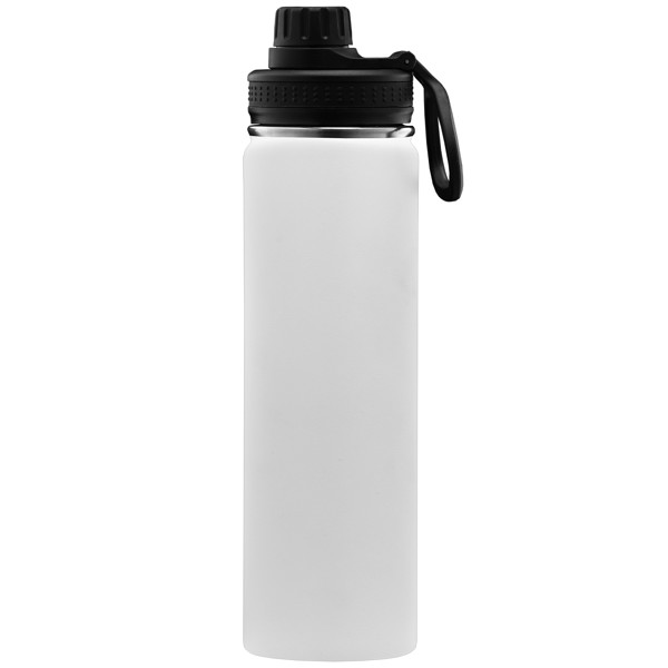 Alaska - 710 ml Stainless Steel Double Wall Water Bottle - White / Silkscreen