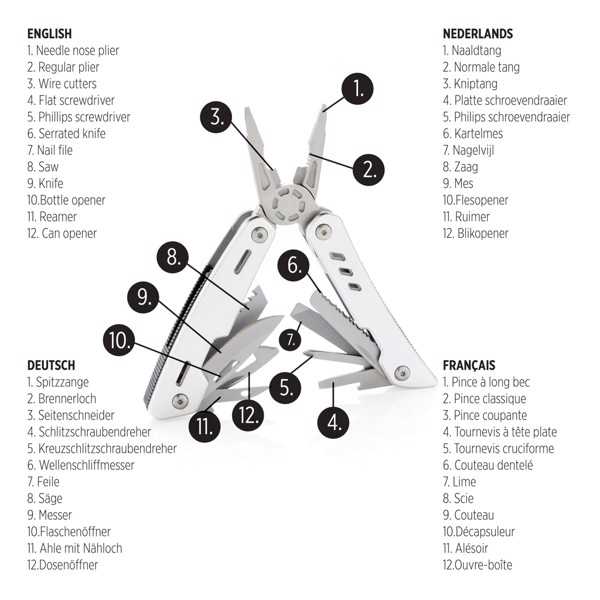 Outil multifonctions Solid - Argent