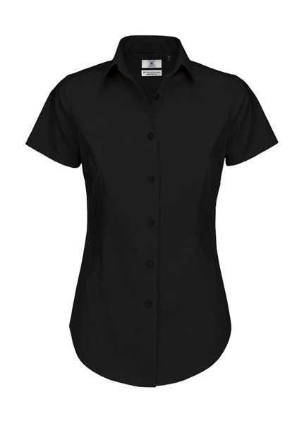 Black TieSSL / Women Poplin Shirt - White / XS