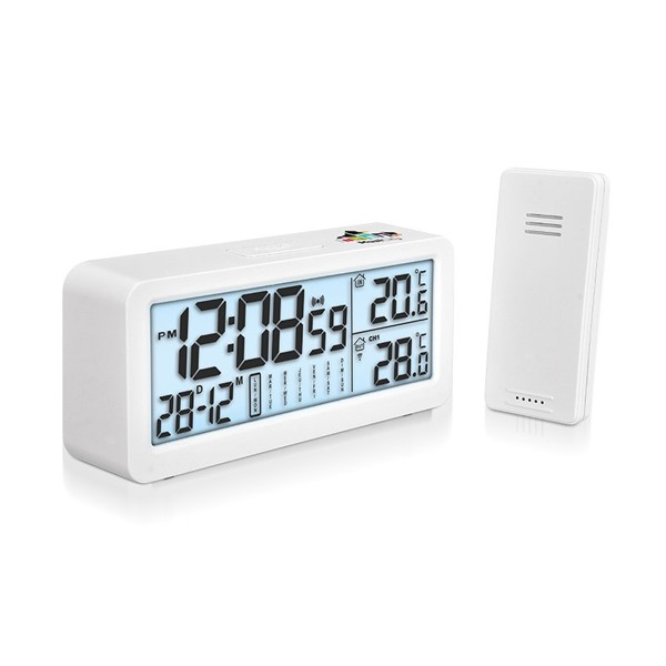 PENDULETTE REVEIL MULTIFONCTIONS AVEC CAPTEUR TEMPERATURE EXTERIEURE