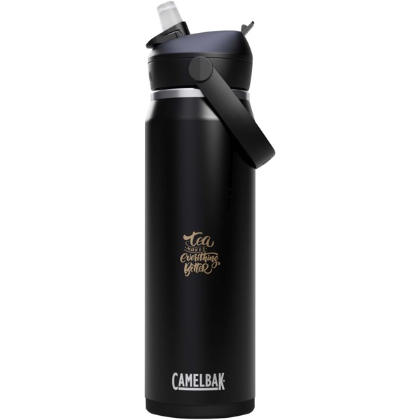 Bouteille d’eau en acier inoxydable de 740 ml avec paille à clapet Camelbak® Thrive Flip VSS - Noir