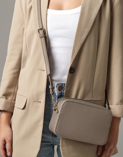 Boutique Structured Cross Body Bag - Oyster / ONE SIZE