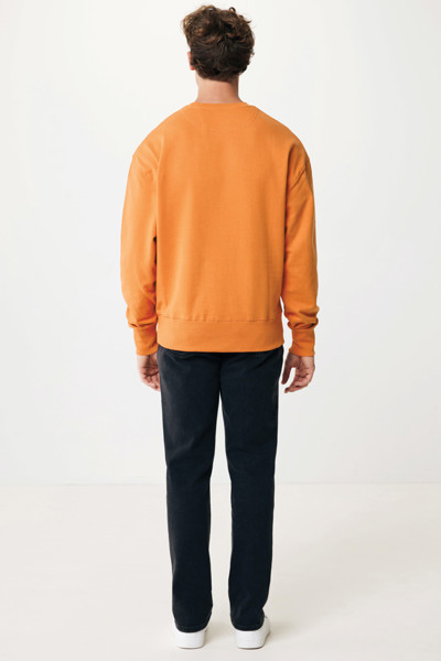 Sweater à col rond en coton recyclé Iqoniq Kruger - Sundial Orange / S