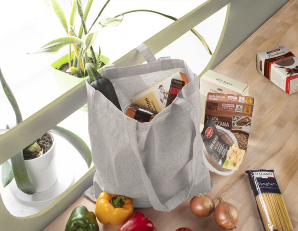 Cotton bag MELANGE 140g - grey