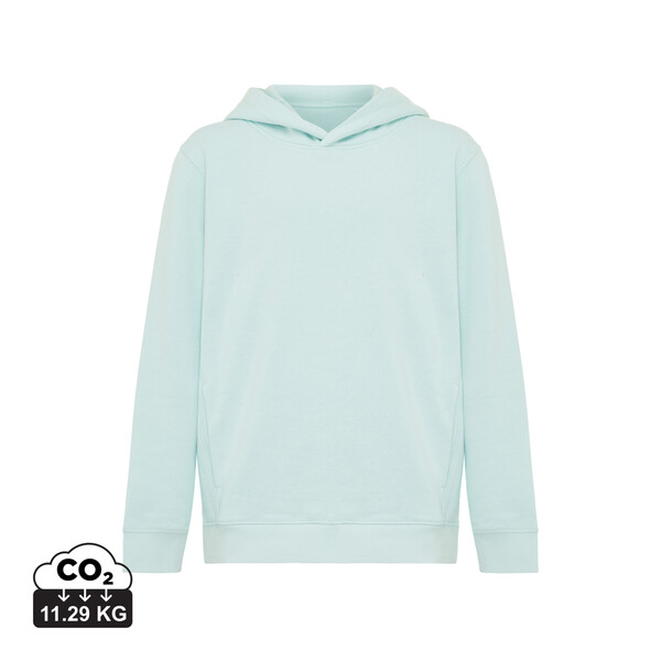 Iqoniq Yengo kids recycled cotton hoodie with sidepockets - Crushed Mint / 1314