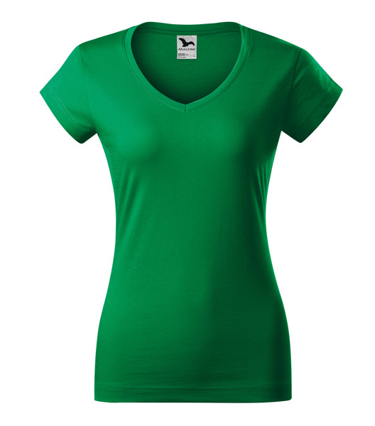 Tričko Dámské Malfini® Fit V-Neck - Středně Zelená / L