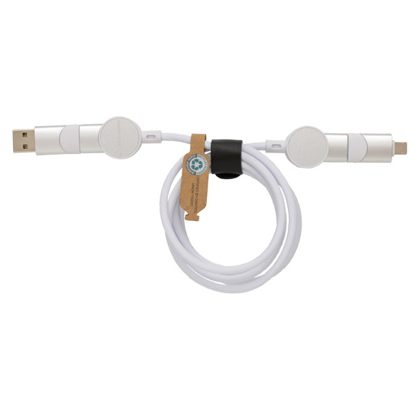 Urban Vitamin 6-v-1 polnilni kabel, 45W, 120 cm - Bela