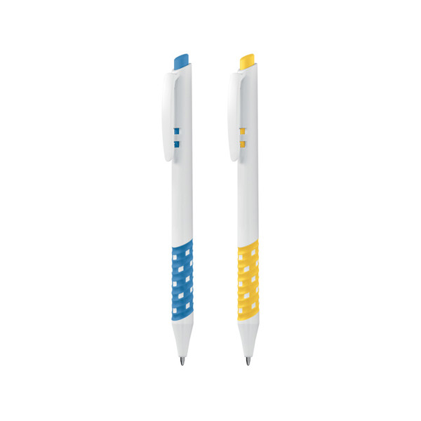 STYLO BILLE PLASTIQUE ECRITURE BLEU - Jaune