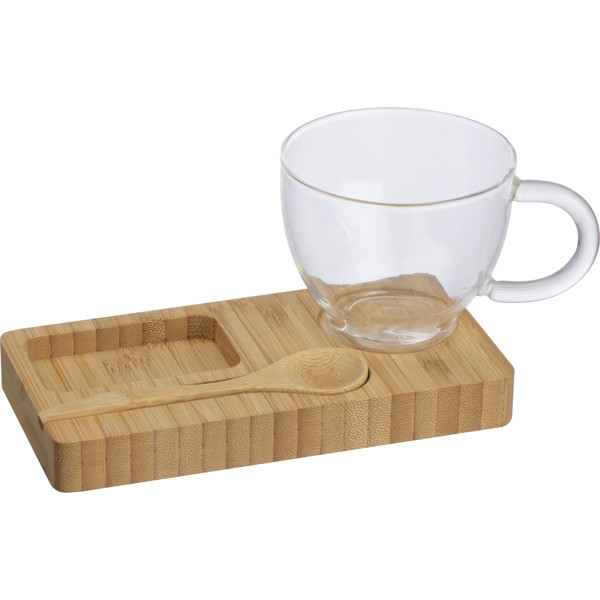 ROSA Set espresso din bambus, 150 ml - Beige