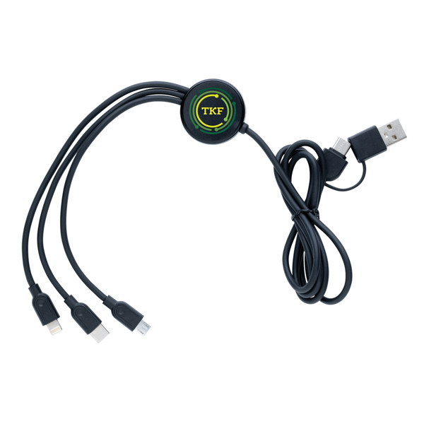 Xd Collection 6-v-1 kabel, 120 cm, recikliran TPE