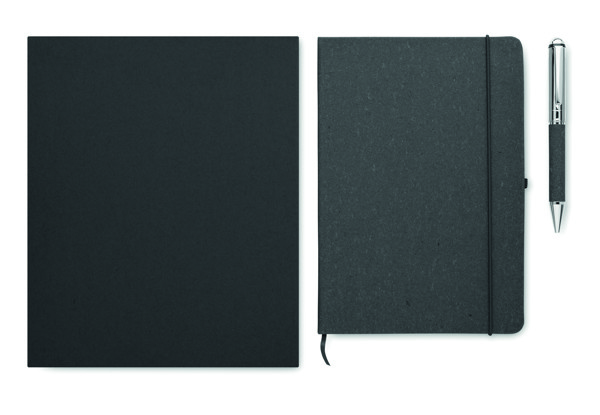 Set regalo Notebook e penna Eleganote - Nero