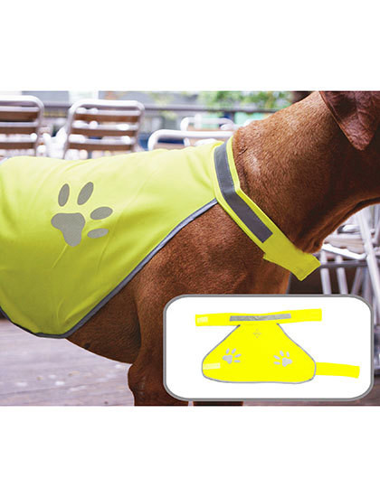 Stretchy Hi-Vis Safety Vest For Dogs Buenos Aires - Signal Yellow / S