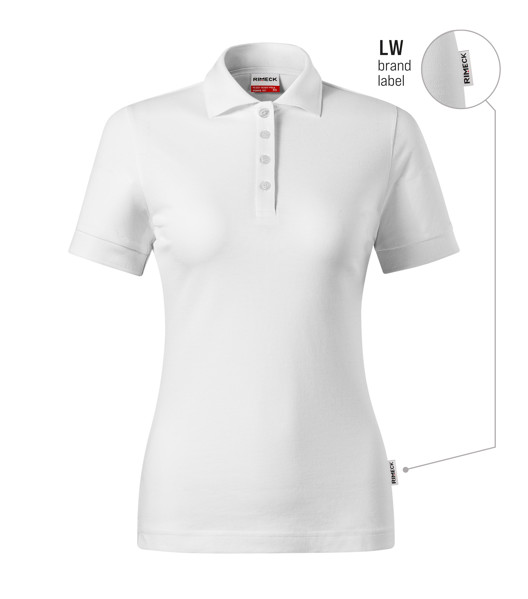 Polokošeľa Dámska Rimeck® Resist Heavy Polo - Biela 00 (Brand Label) / 2XL