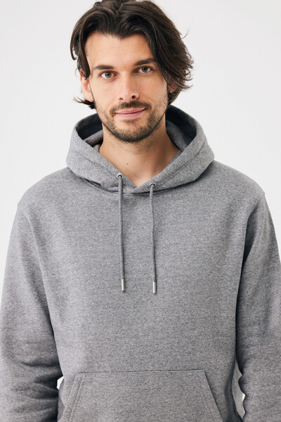 Mikina s kapucí IQONIQ Joshua z recyklované bavlny - Light Heather Anthracite / L