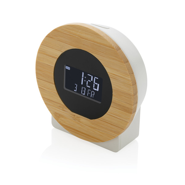 XD - Utah RCS rplastic and bamboo LCD desk clock