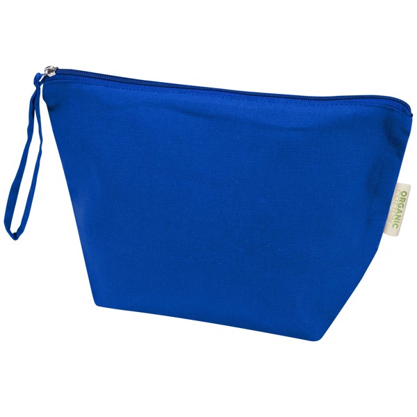 Grande pochette à accessoires Odisha de 3 L bio certifiée OCS 180 g/m² - Bleu royal