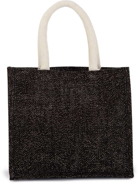 Torba od jutenog platna - srednja - Black / Silver