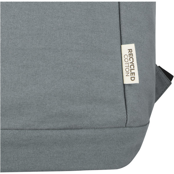 Sac à dos anti-vol pour ordinateur portable Joey de 18 L en toile recyclée GRS 15,6 pouces - Gris