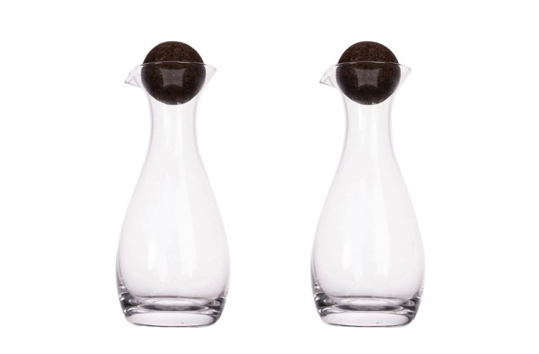Sagaform Nature olie/eddike-karafler med korkpropper 2 stk. 300ml