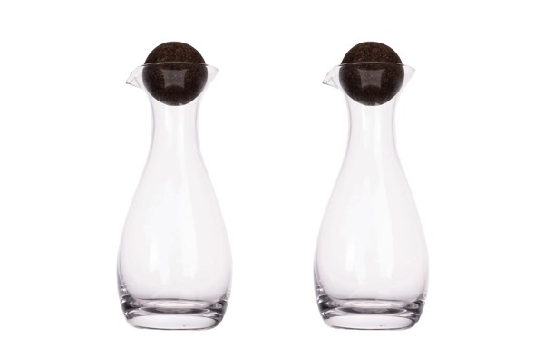 Sagaform Nature carafe oil/vinegar with cork stoppers 2 pcs. 300ml