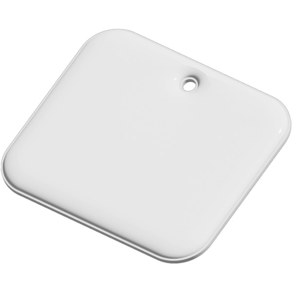Gancio rettangolare XL in PVC catarifrangente con catenella RFX™ - Bianco