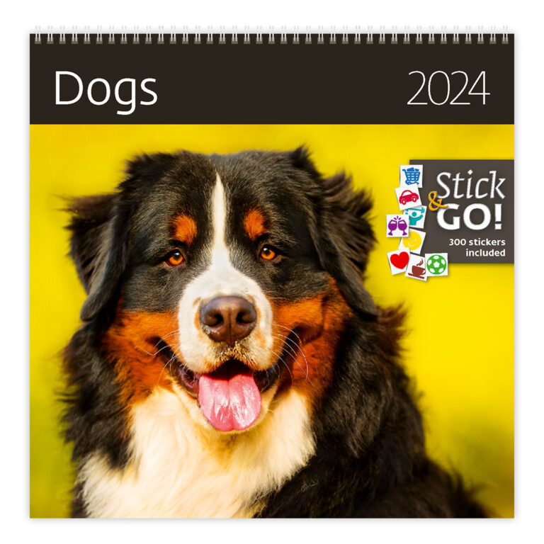 Nástěnný plánovací kalendář Dogs 2024