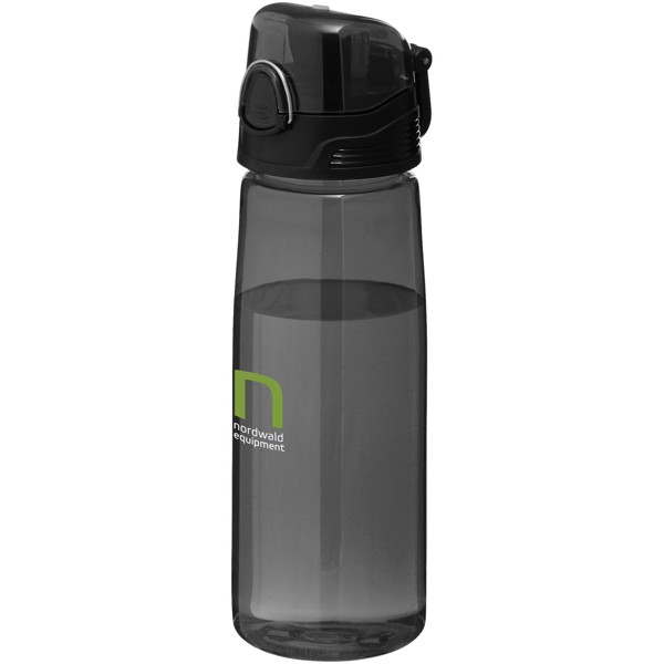 Športna steklenička Capri 700 ml - Transparent Black