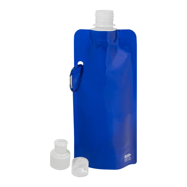 Bouteille pliable en RPET Carabol - Bleu