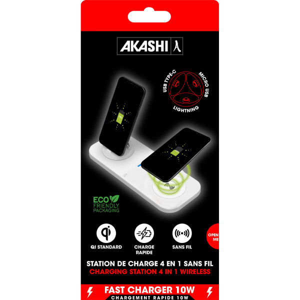 DOKKU - STATION DE CHARGE UNIVERSELLE 4 EN 1 AVEC CHARGEUR SANS FIL