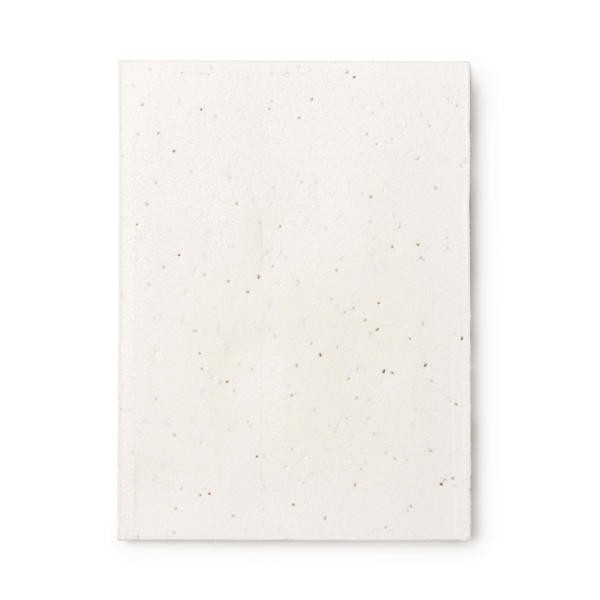 Libreta personalizada A6 de papel reciclado con semillas 40 hojas