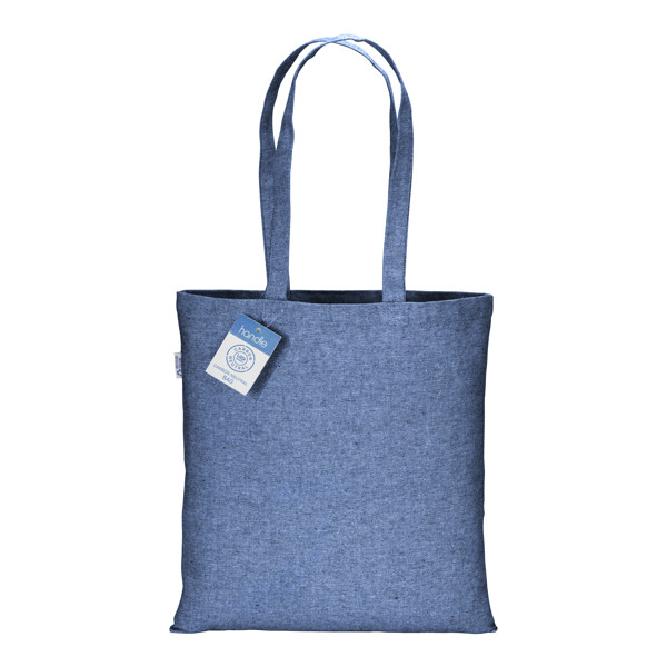 Shopper Carbon Neutral In Cotone Riciclato  280 G/M2, Manici Lunghi - Royal