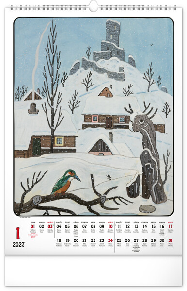 Notique Nástěnný Kalendář Josef Lada 2027, 33 x 46 cm