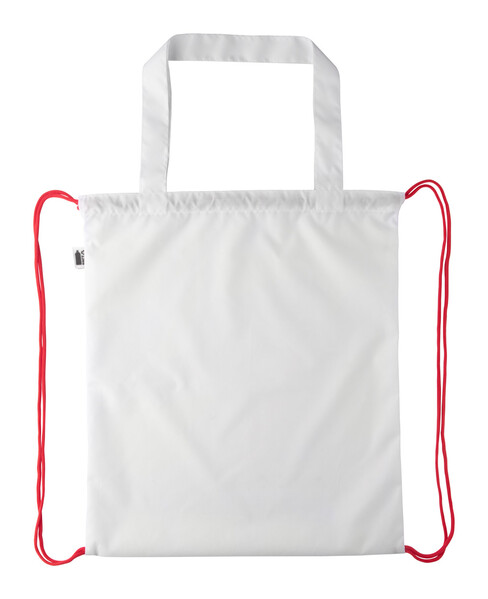 Sac à cordon personnalisé CreaDraw Shop RPET - Rouge / Blanc