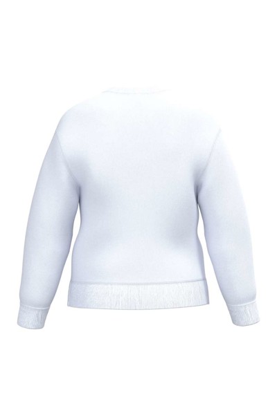 Kids' Basic Round Neck Sweatshirt - Ideal White / 10/12